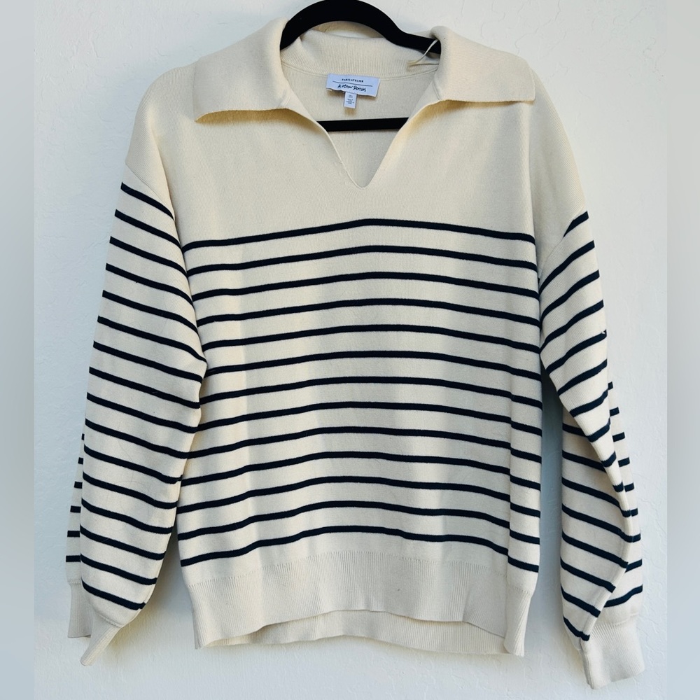 FINAL MARKDOWN And Other Stories Striped Knit Top L